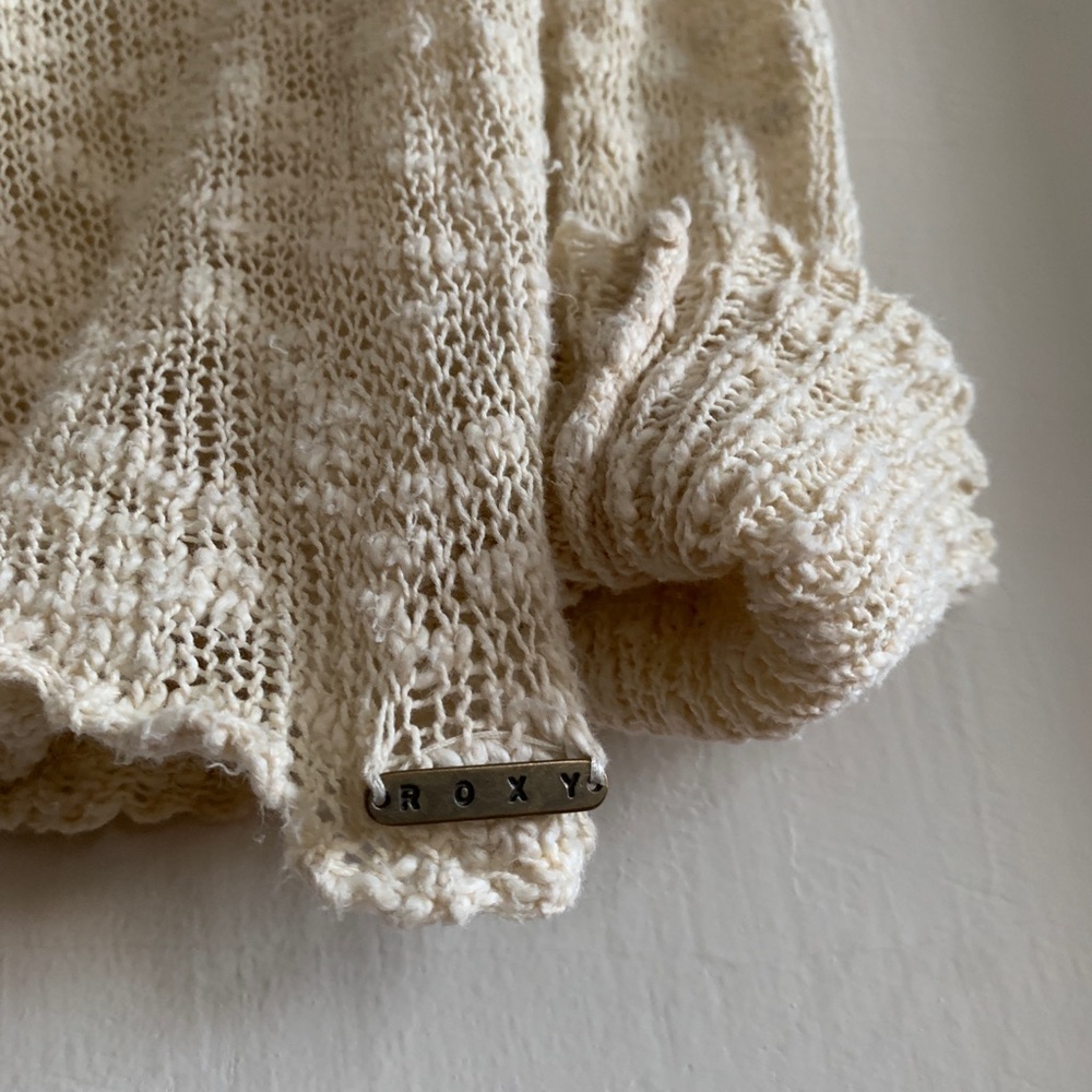 Roxy Brand Loose-knit Cream Sweater